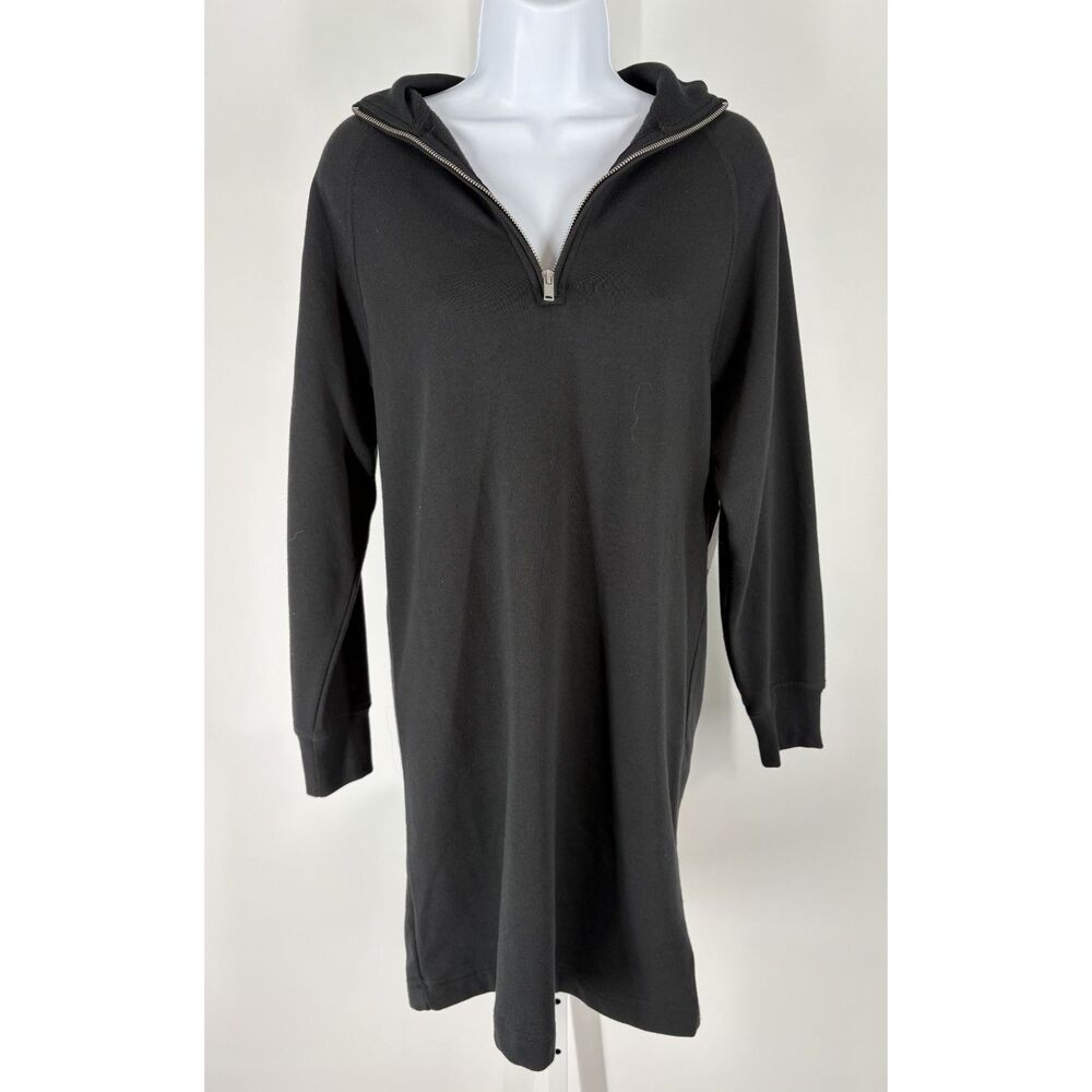 NWTs Gap black quarter-zip sweatshirt dress